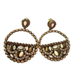 Sorrelli Crystal Brass Tone Earrings